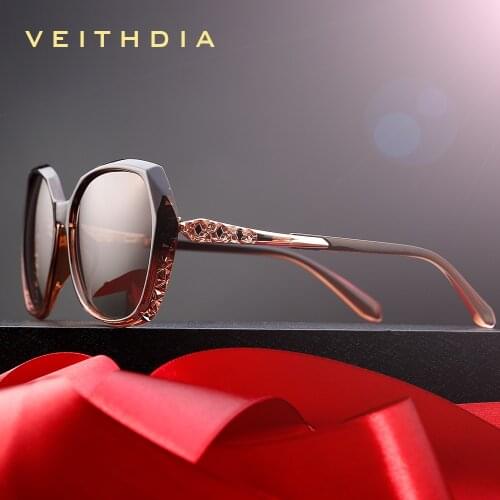 VEITHDIA Womens Sun glasses Polarized Gradient Lens Luxury Ladies Designer Sunglasses Eyewear Accessories For Women 3159