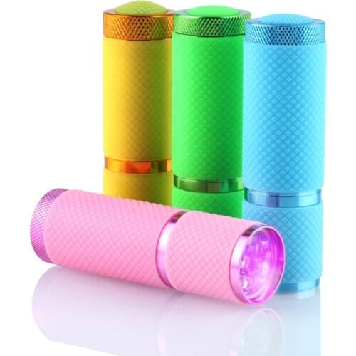 1PC LED Ultraviolet Lamps 9 Lights Money Detector Flashlight Outdoor Waterproof Mini Flashlights Torches Portable Camping Light