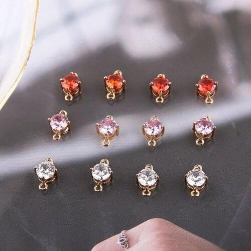 2pcs Korean Style Zircon Earrings For Women Girls Female Double Hanging Round Pendant Earrings Necklace Bracelet Accessories