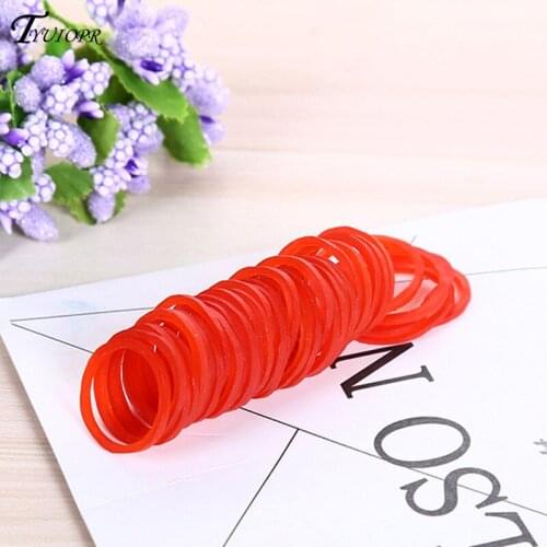 16*1.4mm Red Office Rubber Ring Rubber Bands Strong Elastic Bands Stationery Holder Band Loop School Office Supplies
