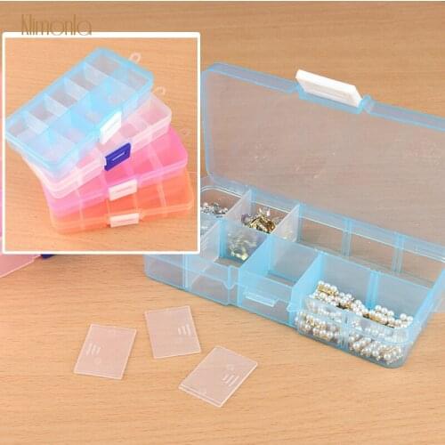 4pcs 10 Grits Nail Art Rhinestones Storage Box Plastic Jewelry Beads Decoration Nail Containers Desk Organizer Manicure Tools