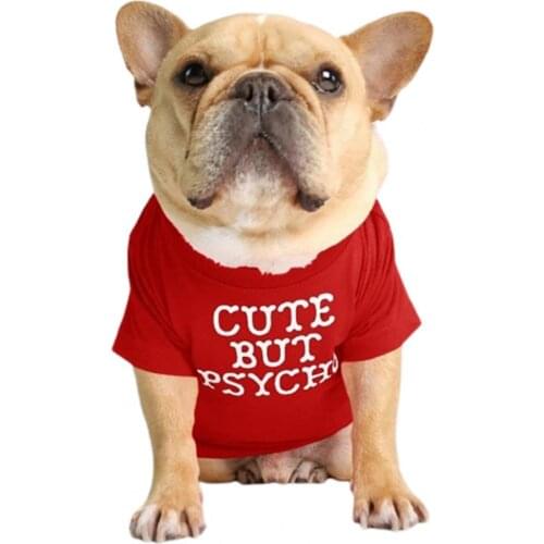 50% Hot Sales!!! Pet T-shirt Round Neck Fine Workmanship Cotton Soft Slight Elastic Pet T-Shirt for Dogs