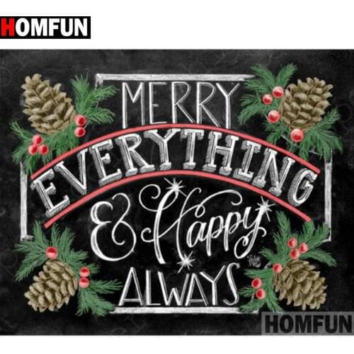HOMFUN Full Square/Round Drill 5D DIY Diamond Painting "Letter pattern" 3D Embroidery Cross Stitch 5D Home Decor A15195