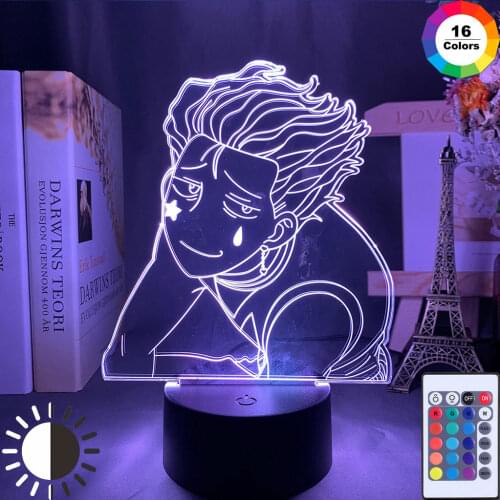 Anime Acrylic 3D Led Light for Kids Bedroom Decor Nightlight Gift Hunter X Table Lamp Hunter room lights decor neon sign