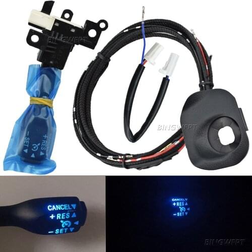 Blue LED 84632-34017 45186-06300-C0 Cruise Control Cover 45186-06300 Steering Wheel Cover For Toyota Camry 2011-2016