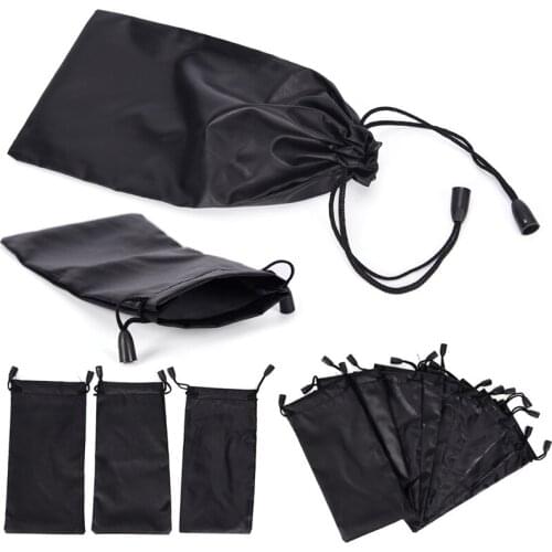 3Pcs Black Microfiber Sunglasses Eyewear Pouch Acrylic Fibres Wholesale Soft Cloth Bag Glasses Case Eyewear Accessories