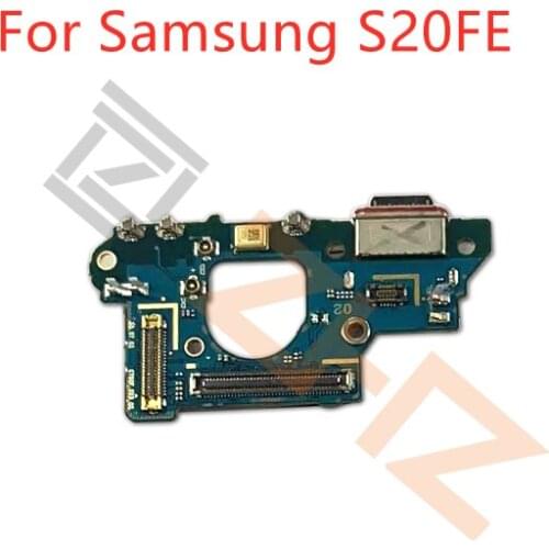 For Samsung S20 FE USB Charger Port Dock Connector PCB Board Ribbon Flex Cable + Headphone Jack Audio Earphone repair Parts