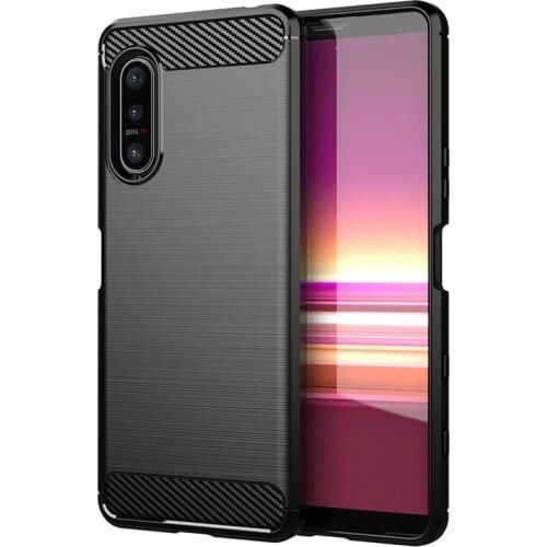 For Sony Xperia 5 II 6.1" SO-52A Carbon Fiber Cover Phone Bumper Case Full Protection Shockproof Anti Drop Shell