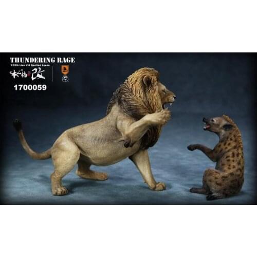 Collectible 1/12 Collectible Resin Anime Figure Mr.Z Animal Thunderfury African Lion VS Spotted Dog Set Toys Model for Fans Gift