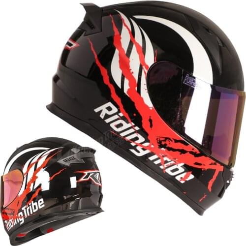 Compact Lightweight Full Face Motorcycle Street Bike Helmet DOT Approved + One Extra Smoked Shield for Moped Cruiser Scooter