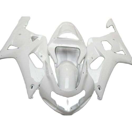 Customize Paint Fairings for SUZUKI GSXR 600 750 2001 2002 2003, White fairing kit GSXR600 GSXR750 01 02 03 PL127