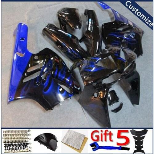 Bodywork kit motorcycle fairings For ZX9R 1994 1995 1996 1997 ZX-9R motorcycle cover blue flames