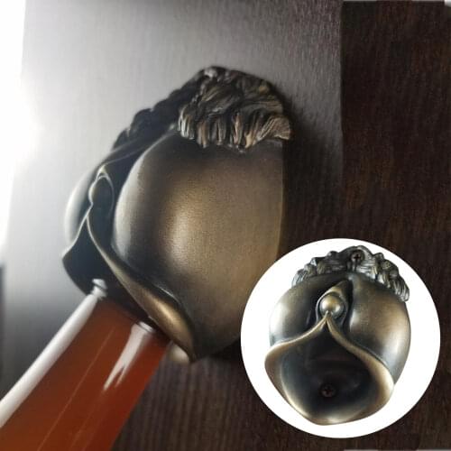 Personality Bronze Iron Bottle Opener Creative Retro Wall-mounted Beer Bottle Opener Wall-mounted Bottle Opener