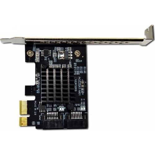 PCIE To SATA 3 Expansion Card Add On Card Controller Dual SATA Port PCI Express Adapter Card Windows10/8/7/XP/2003/2008/Linux