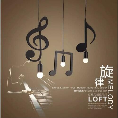 Nordic loft black iron letters pendant light dining room restaurants coffee shops bars English letters hanging lamp