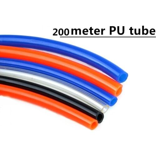 200m/roll PU Tube OD 6MM ID 4MM High Quality Pneumatic Air Hose Plastic Flexible Pipe PU 6*4 6x4 mm Polyurethane Tubing Piping
