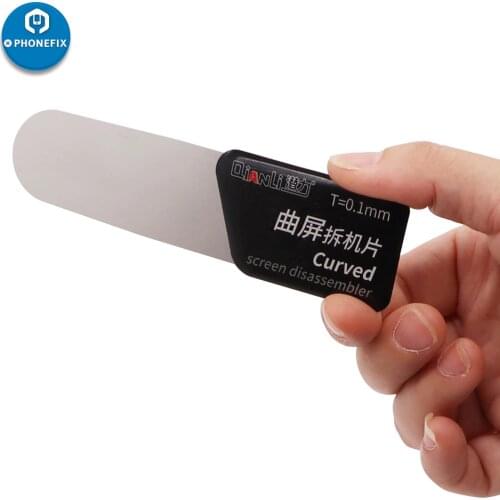 Qianli Mobile Phone Curved LCD Screen Spudger Opening Pry Card Tools Ultra Thin Flexible Mobile Phone Disassemble Steel Metal