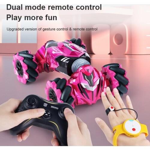 Remote Control RC Car Stunt Gesture Sensing Twisting Off-Road Vehicle Light Music Driving Drift Cars Toys