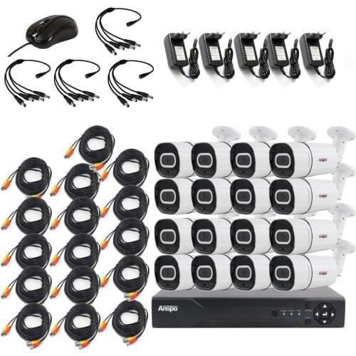 16CH 5MP Audio Record DVR Security Camera System Kit AHD Camera IR Outdoor Waterproof CCTV Video Surveillance DVR Set
