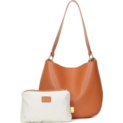 Shoulder Bag in Bucket for Women Girls Handbags Beautiful Design New Arrival Solid Color Composite Bag