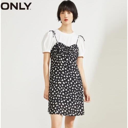 ONLY Women Floral Fake Two-piece Dress |120307104