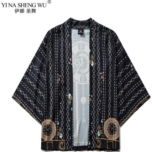 Japanese Kimono Style Men Summer Haori Loose Shirt Women Samurai Cardigan Chinese Traditional Coat Clothing Asian Janpan Clothes