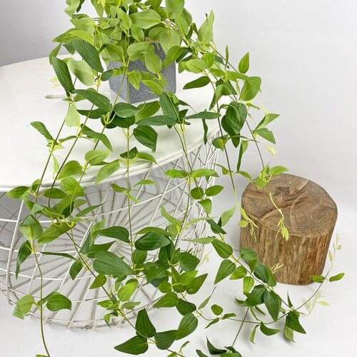 100cm Silk Vivid Vine Wall Hanging Fake Leaves Rattan Plastic Artificial Plant Branch Autumn Ivy Leafs Farmhouse Decor For Home