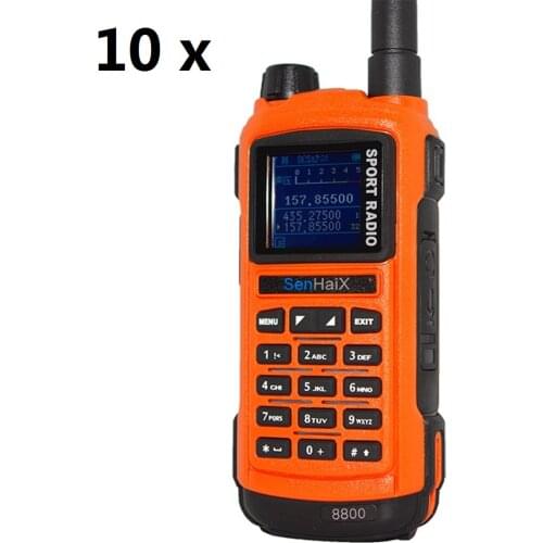 10x SENHAIX GP8800 ham Walkie Talkie Bluetooth Waterproof TPU Bluetooth Programming LED glare Transceiver