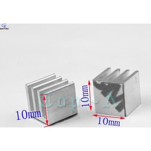 Gdstime 20pcs Mini Aluminum Heat Sink 10x10x10mm Silver Chipset RAM Heatsink Cooling Cooler 1cm