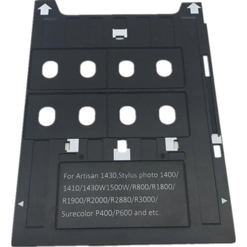 20pcs/lot Inkjet PVC ID Card Tray for Epson R800,R1800,R1900,R2000,R2000s,R2400,R2880,R3000 inkjet printers to print 4 cards