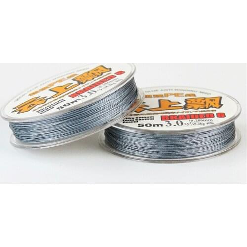 20m 50m Strong Tension PE Fishing Line Wear Resistant 8 Braided Fishing Subline Anti Winding Durable Fishing Lure Lines 4pcs