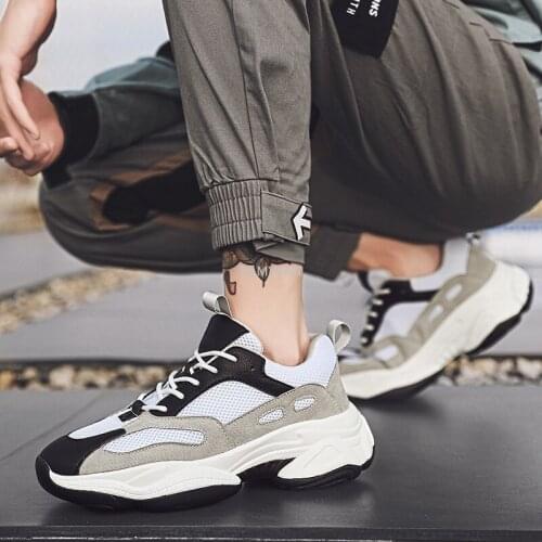 Damyuan Running Shoes Mens Sport Shoes Sneakers Plug Size 44 Casual Shoes Male Height Increasing Air Cushion Jogging Shoes