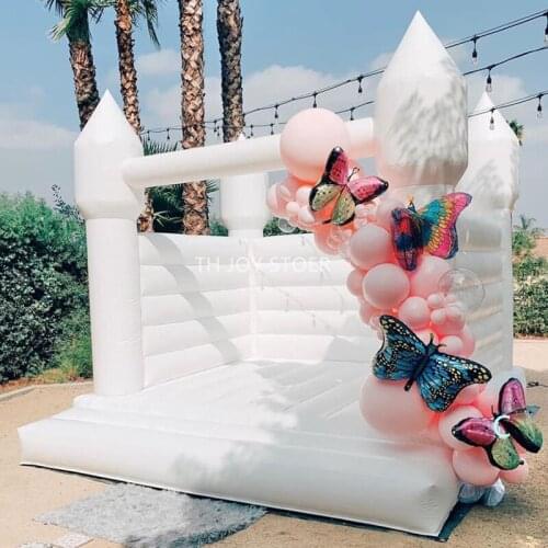 Free air ship to door, 3.5x3m Inflatable jumper house, commercial pvc white bouncy house for wedding/birthday party