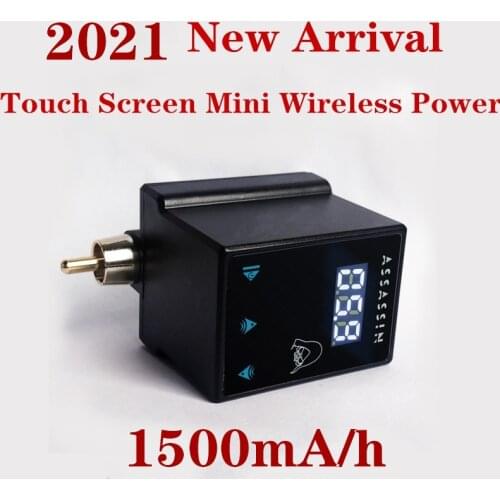 2021 Newest Touch Screen Mini Wireless Tattoo Power 1500mA/h For Tattoo Machine Pen With Type-C Charge Cable Free Shipping