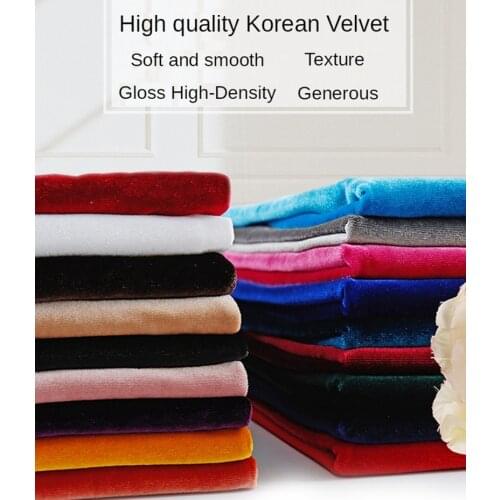 Elasticity Korean Velvet Fabric By The Meter Thickened High-quality Fashion for Dress Cheongsam Sewing Skirt DIY Sequin Brocade