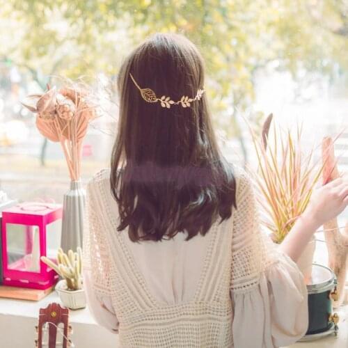 Elegant Hair Pins Leaf Design Golden Hair Clip Alloy Hairpin for Girls Women Barrette