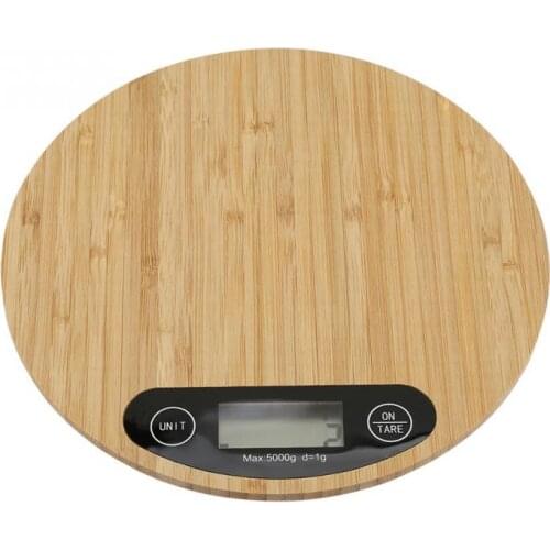 Kitchen Scale Bamboo LED Display Electronic Scale 5KG/1G Kitchen Weighing Scale Food Cooking Portable Weighing Food Scale