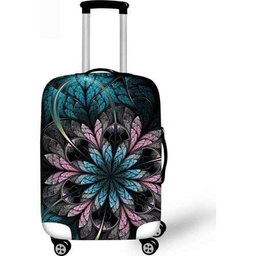 FORUDESIGNS Flower Print Stretch Fabric Travel Baggage Case Cover Suitcase Protective Cover Protective Dust Cover 18 -30 inch