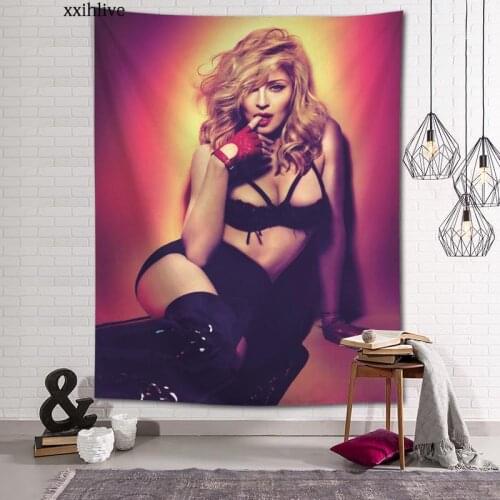 Famous Singer Madonna Tapestry Customizable Bohemian Wall Hanging Room Carpet HD Tapestries Art Home Decoration Accessories