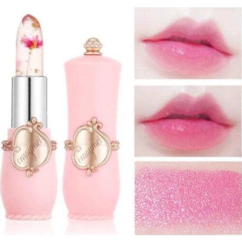 Lipstick Temperature Color Change Lady Lip Moisturizer Crystal Jelly Balm Flower Moisturizing Long Lasting Lip Makeup TSLM1