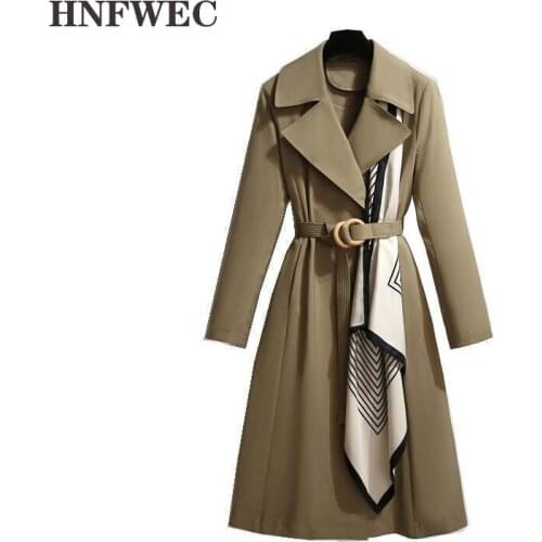 Женские осенние плащи HNFWEC China At AliExpress