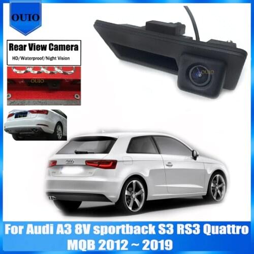 HD rear camera For Audi A3 8V sportback S3 RS3 Quattro MQB 2012 ~ 2019 Trunk Handle Backup Parking Reversing Camera