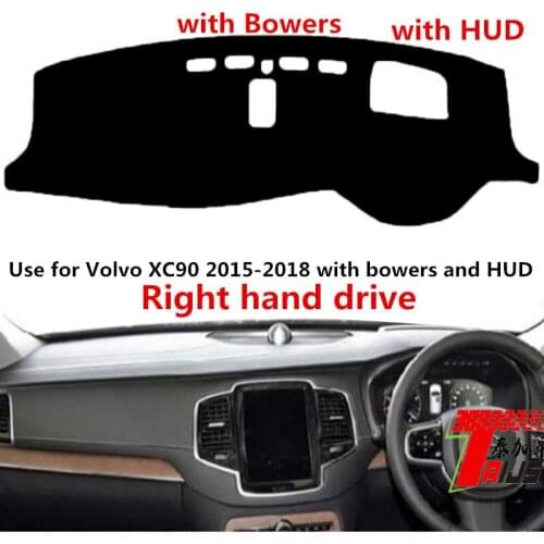TAIJS Factory Classic Casual Polyester Fibre Car Dashboard Cover For Volvo XC90 2015 161718 with bowers and HUD Right hand drive