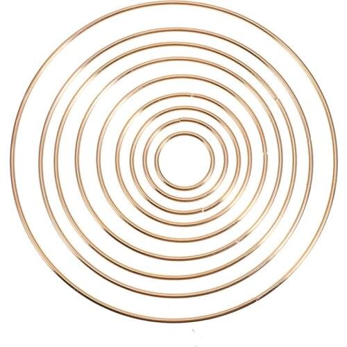 10pcs Dream Catcher Ring Round Metal Circle Dreamcatcher Ring Hoop DIY Craft Wedding Wind Chime Dreamcatcher Hanging Decoration