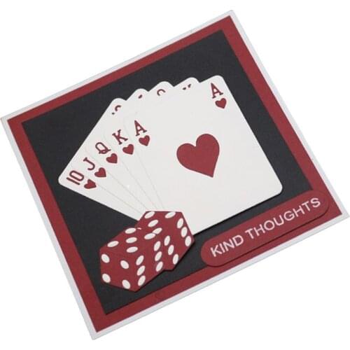 Poker Metal Cutting Dies Stencil DIY Scrapbooking Album Stamp Paper Card Embossing Decor Craft R7UB