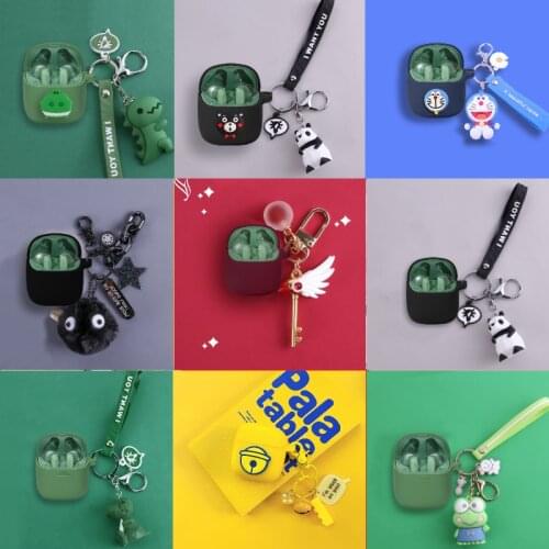 Cute Cartoon Silicone Cover for JBL CLUB PRO+ TWS Case Bluetooth Earphone Case for JBL CLUB PRO+ Headphone Bag with Keychain