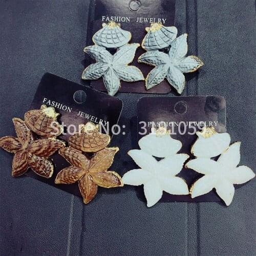 Fashionable and contracted star is little pure and fresh temperament joker individual character exceeds celestial shell earring