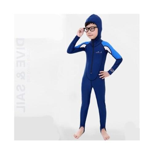 Fashion Fabric Girl Boy One-piece Swimsuit Wetsuits Lycra Surfing Womens surf clothes neoprene Kids Swimming Suit Scuba Diving
