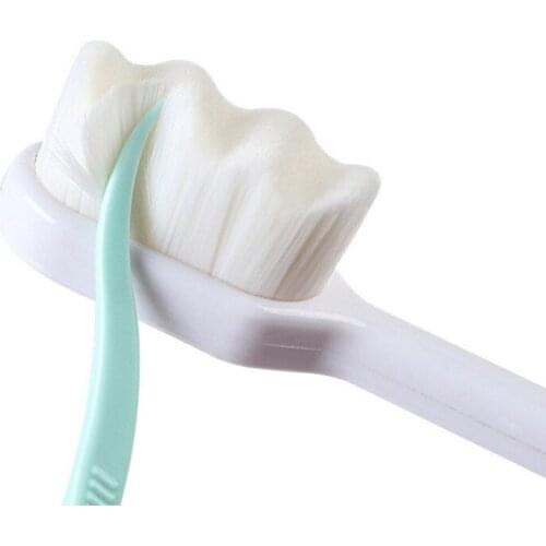 3Pcs Kit Ultra-fine Toothbrushes Wave Nano Million Bristles Micro Soft Tooth Brush With Holder Portable Oral Care Eco Product