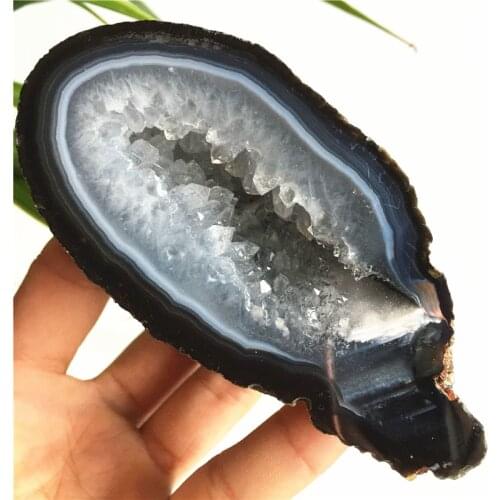 Natural Agate Geode Quartz Crystal Cluster Minerals Reiki Healing Crystal Home Decoration
